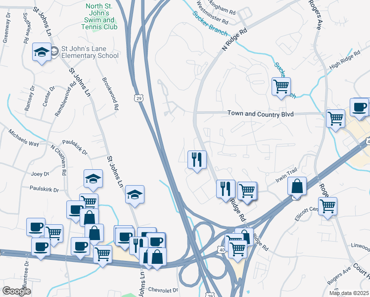 map of restaurants, bars, coffee shops, grocery stores, and more near 8940 Carls Court in Ellicott City