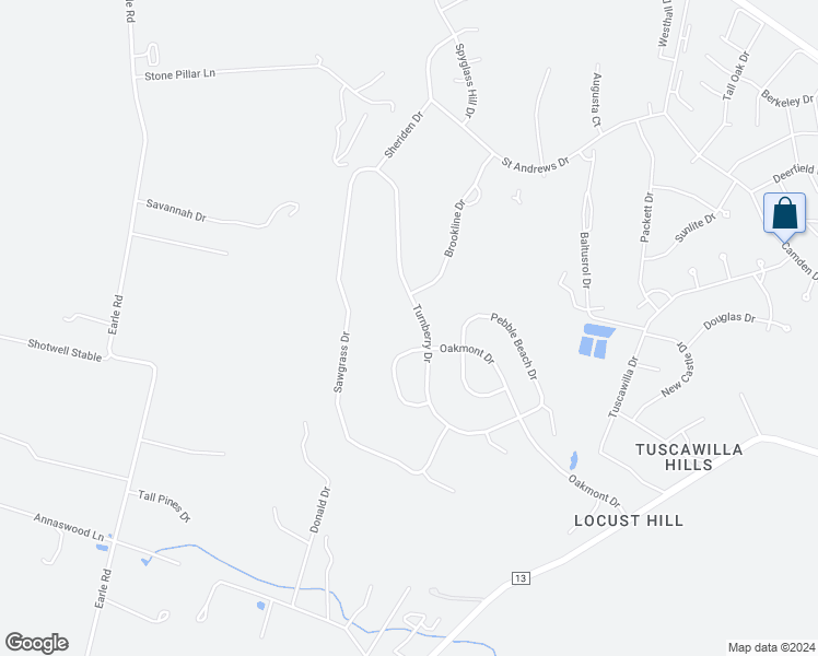 map of restaurants, bars, coffee shops, grocery stores, and more near 395 Turnberry Drive in Charles Town