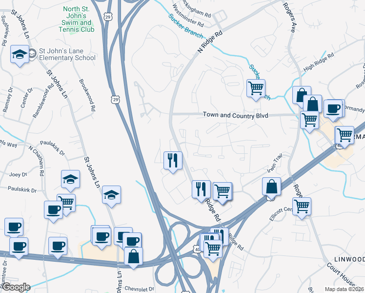 map of restaurants, bars, coffee shops, grocery stores, and more near 3421 Sonia Trail in Ellicott City