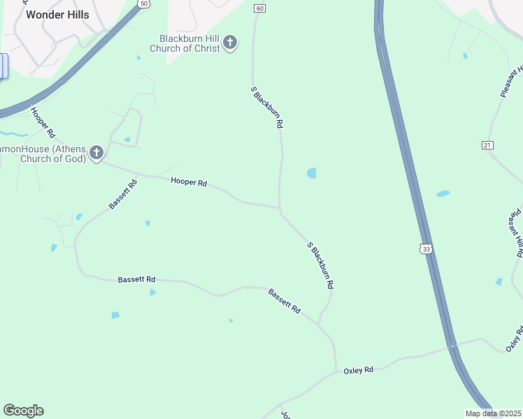 map of restaurants, bars, coffee shops, grocery stores, and more near 9955 Hooper Road in Athens