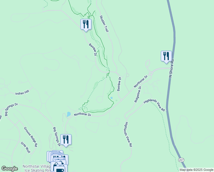 map of restaurants, bars, coffee shops, grocery stores, and more near 408 Lodgepole in Truckee