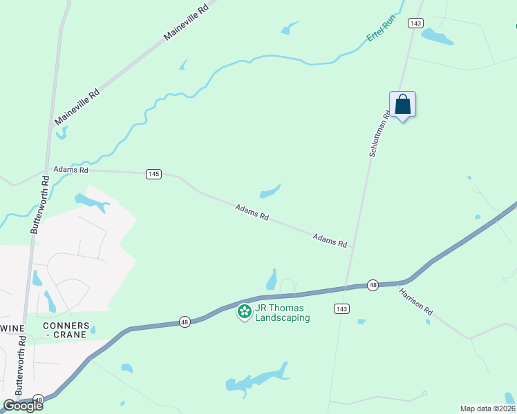 map of restaurants, bars, coffee shops, grocery stores, and more near 450 Adams Road in Loveland