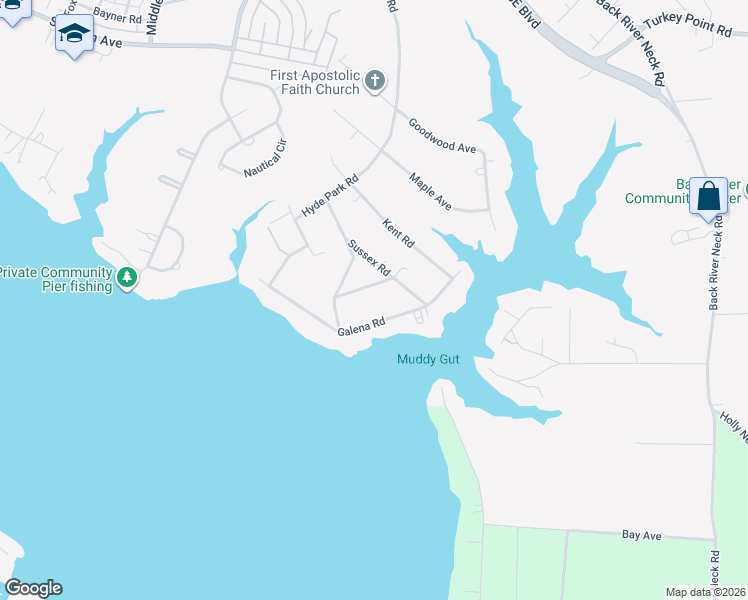 map of restaurants, bars, coffee shops, grocery stores, and more near 617 Tampa Rd in Essex