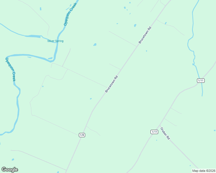 map of restaurants, bars, coffee shops, grocery stores, and more near 935 Brucetown Road in Kearneysville