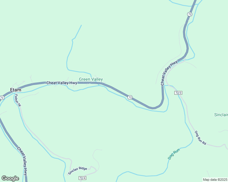 map of restaurants, bars, coffee shops, grocery stores, and more near 2868 Cheat Valley Highway in Rowlesburg