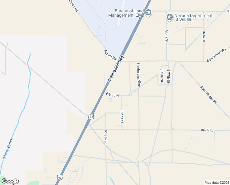 map of restaurants, bars, coffee shops, grocery stores, and more near 800 East 93rd North in Ely