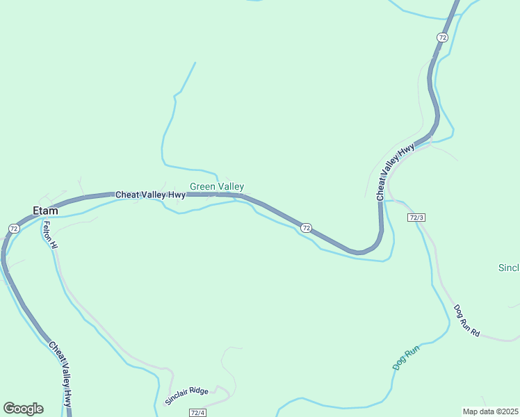 map of restaurants, bars, coffee shops, grocery stores, and more near 2868 Cheat Valley Highway in Rowlesburg
