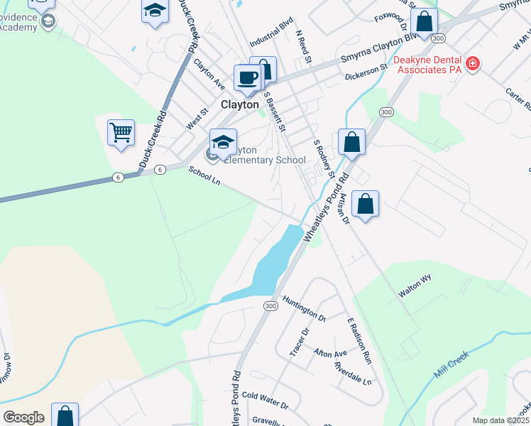 map of restaurants, bars, coffee shops, grocery stores, and more near 50 Cardington Court in Clayton