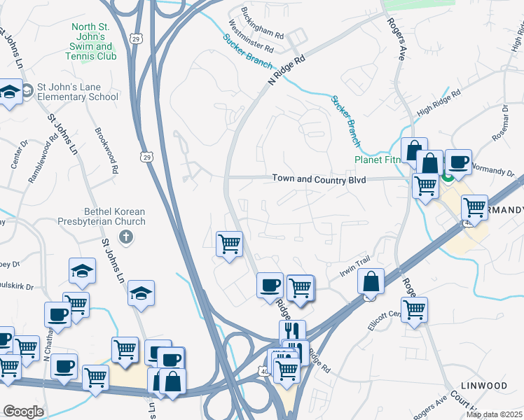 map of restaurants, bars, coffee shops, grocery stores, and more near 3310 Sonia Trail in Ellicott City