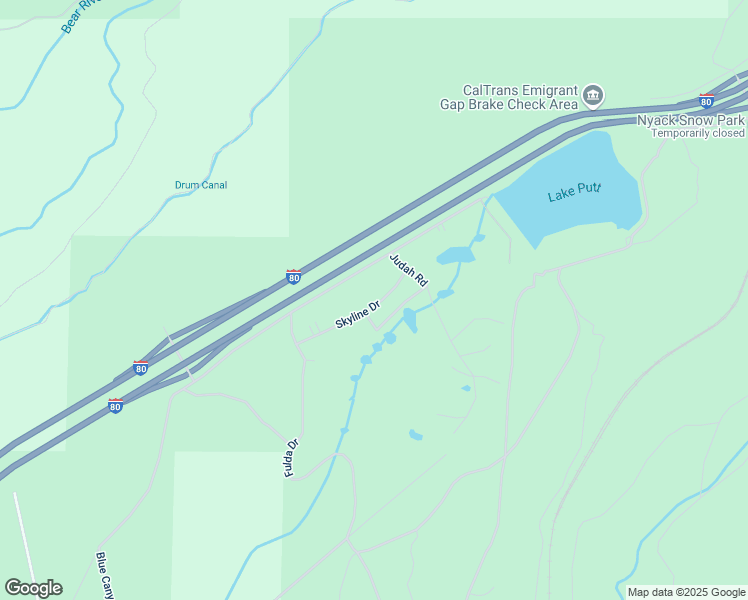 map of restaurants, bars, coffee shops, grocery stores, and more near 41140 Putt Road in Emigrant Gap
