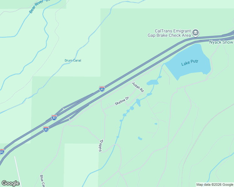 map of restaurants, bars, coffee shops, grocery stores, and more near 41080 Putt Road in Emigrant Gap