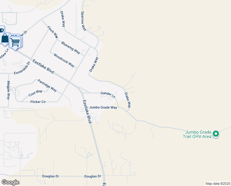 map of restaurants, bars, coffee shops, grocery stores, and more near 4325 Gander Lane in Carson City
