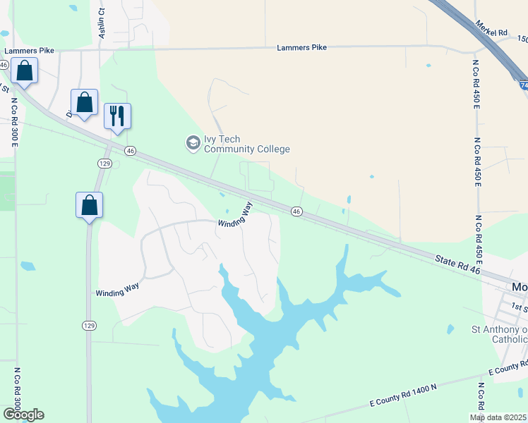 map of restaurants, bars, coffee shops, grocery stores, and more near 23 Oakmont Place in Batesville