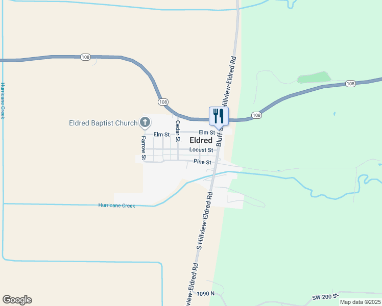 map of restaurants, bars, coffee shops, grocery stores, and more near 256 Pine Street in Eldred