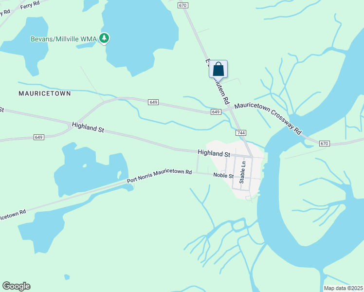 map of restaurants, bars, coffee shops, grocery stores, and more near 9504 Highland Street in Commercial Township