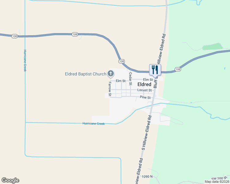 map of restaurants, bars, coffee shops, grocery stores, and more near 456-462 Pine Street in Eldred