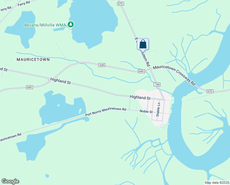 map of restaurants, bars, coffee shops, grocery stores, and more near 9504 Highland Street in Commercial Township