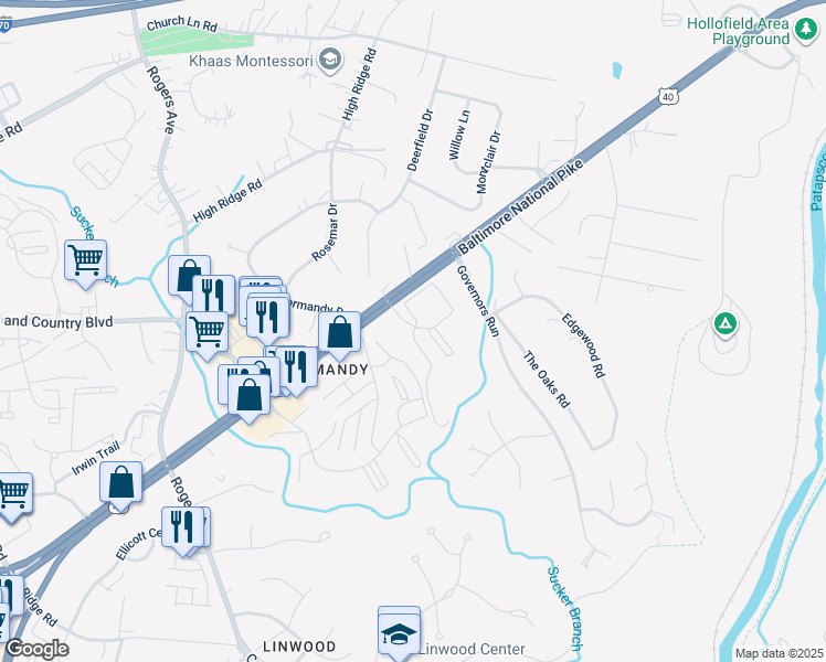 map of restaurants, bars, coffee shops, grocery stores, and more near 3008 Autumn Branch Lane in Ellicott City