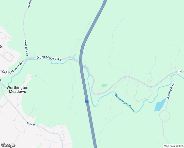 map of restaurants, bars, coffee shops, grocery stores, and more near 1021 Saint Marys Pike in Parkersburg