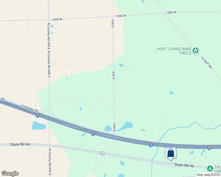 map of restaurants, bars, coffee shops, grocery stores, and more near 14471 650 East in Batesville