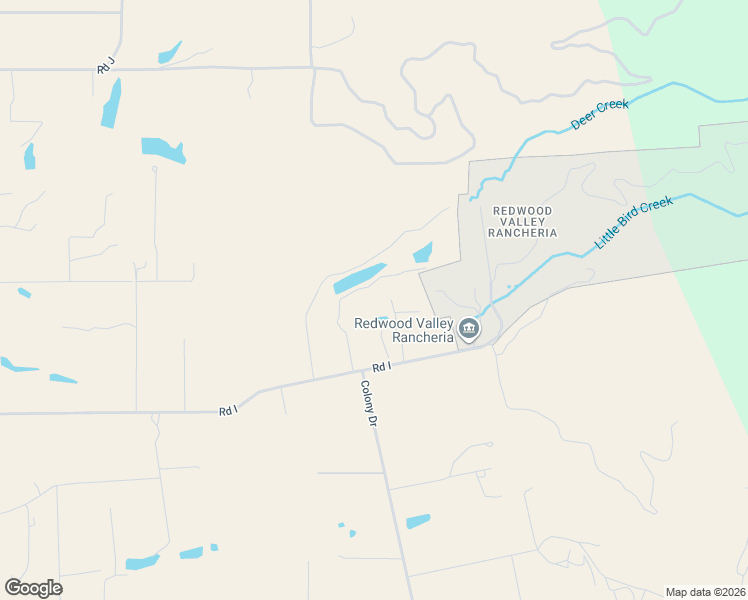 map of restaurants, bars, coffee shops, grocery stores, and more near 3050 Road I in Redwood Valley
