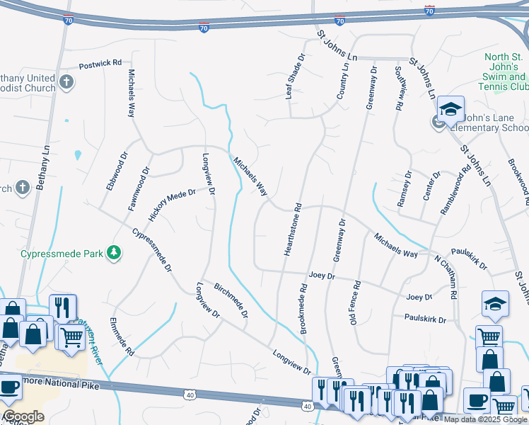 map of restaurants, bars, coffee shops, grocery stores, and more near 9576 Joey Drive in Ellicott City
