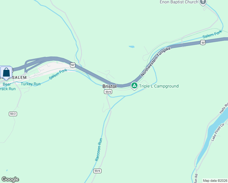 map of restaurants, bars, coffee shops, grocery stores, and more near Northwestern Turnpike in Salem