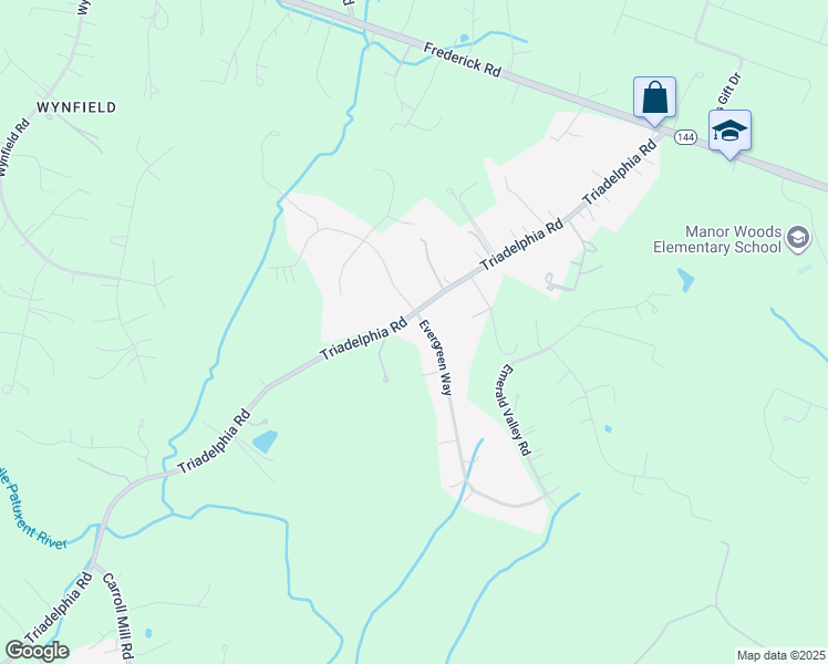 map of restaurants, bars, coffee shops, grocery stores, and more near 12001 Triadelphia Road in Ellicott City