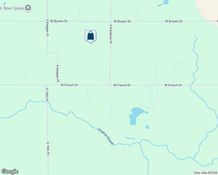 map of restaurants, bars, coffee shops, grocery stores, and more near 6400 West French Drive in Terre Haute