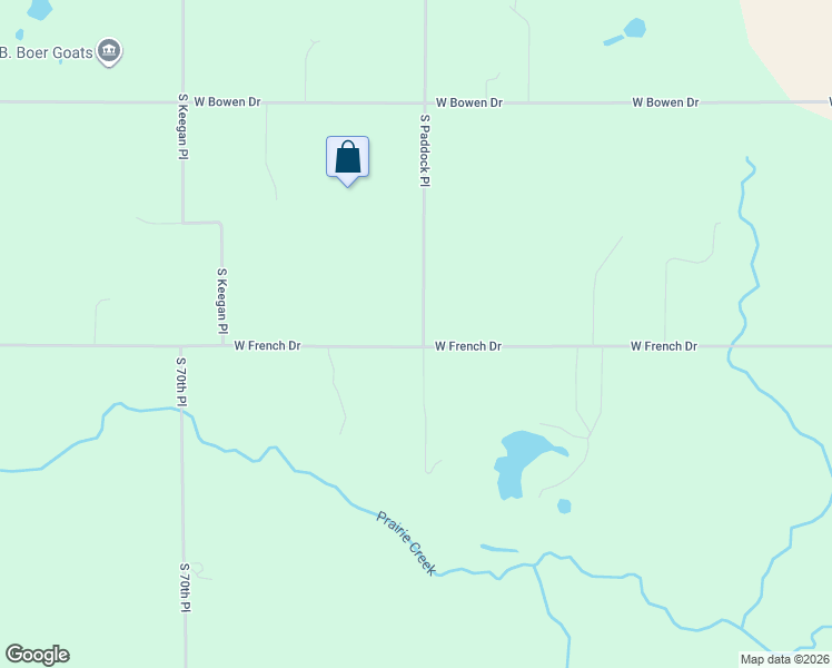map of restaurants, bars, coffee shops, grocery stores, and more near 6400-6552 West French Drive in Terre Haute