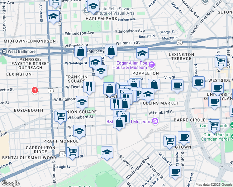 7 North Carey Street, Baltimore MD Walk Score