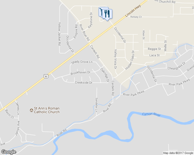 map of restaurants, bars, coffee shops, grocery stores, and more near 15 Majestic Oak Drive in Dayton
