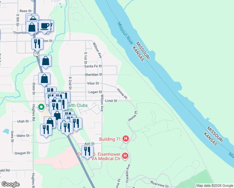 map of restaurants, bars, coffee shops, grocery stores, and more near 25 Logan Street in Leavenworth