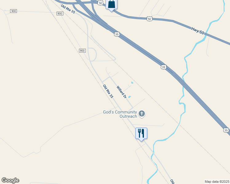 map of restaurants, bars, coffee shops, grocery stores, and more near 26986 Old Route 35 in Chillicothe
