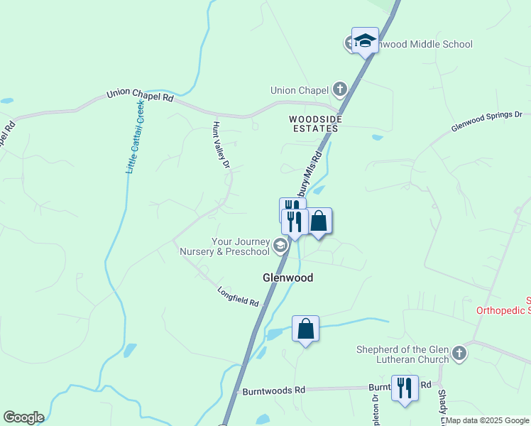 map of restaurants, bars, coffee shops, grocery stores, and more near 2938 Maryland 97 in Howard County