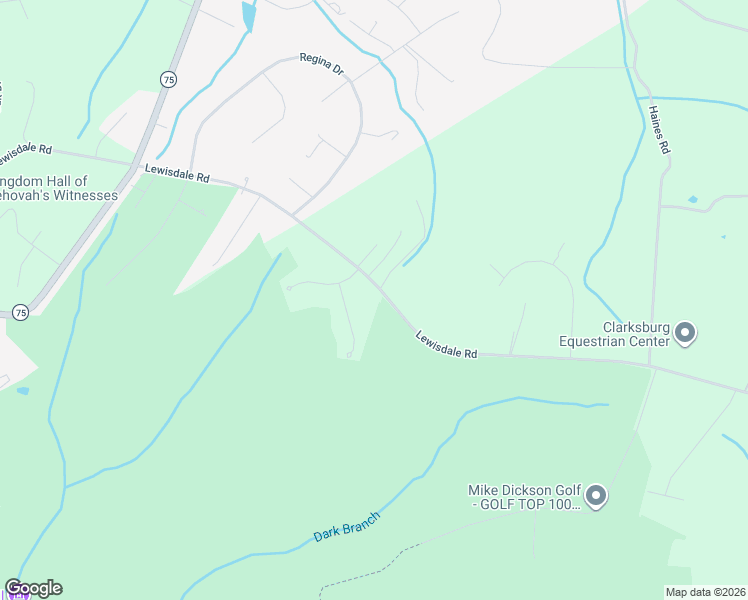 map of restaurants, bars, coffee shops, grocery stores, and more near 14208 Lewisdale Road in Clarksburg