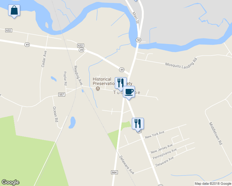 map of restaurants, bars, coffee shops, grocery stores, and more near 118 Reading Avenue in Woodbine