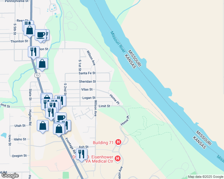 map of restaurants, bars, coffee shops, grocery stores, and more near 16 Vilas Street in Leavenworth