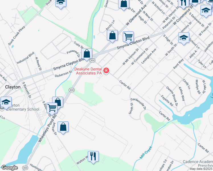 map of restaurants, bars, coffee shops, grocery stores, and more near 963 Tamara Drive in Smyrna