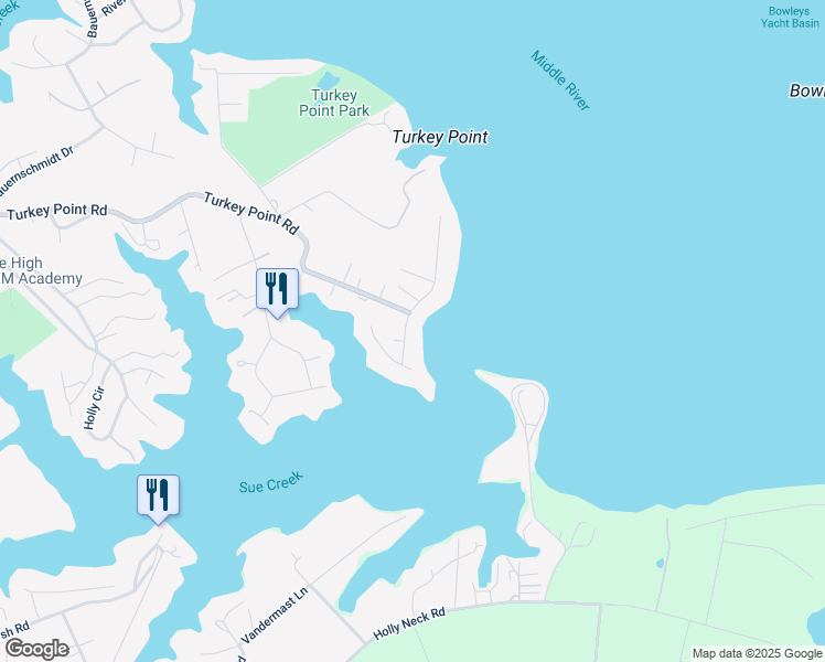 map of restaurants, bars, coffee shops, grocery stores, and more near 707 Rockaway Beach Avenue in Essex