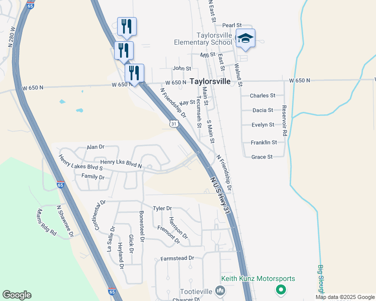 map of restaurants, bars, coffee shops, grocery stores, and more near 9015 Wexford Court in Columbus