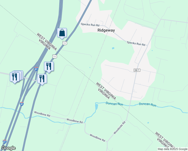 map of restaurants, bars, coffee shops, grocery stores, and more near 323 Jason Way in Bunker Hill
