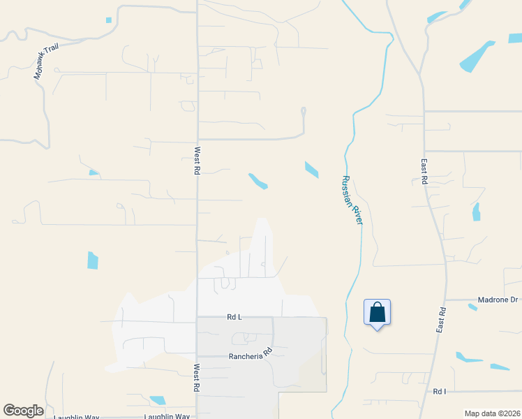 map of restaurants, bars, coffee shops, grocery stores, and more near 10379 West Road in Redwood Valley