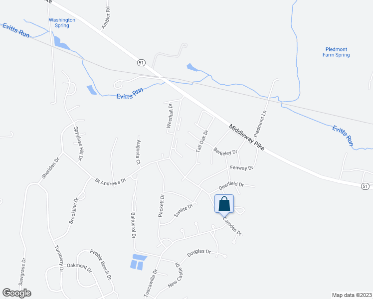 map of restaurants, bars, coffee shops, grocery stores, and more near 45 Standish Court in Charles Town