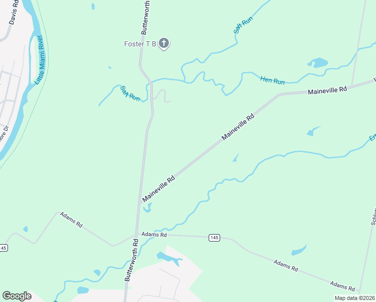 map of restaurants, bars, coffee shops, grocery stores, and more near 9748 Maineville Road in Loveland