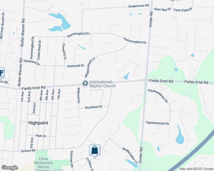 map of restaurants, bars, coffee shops, grocery stores, and more near 12162 Cedarbreaks Lane in Cincinnati