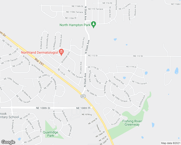 map of restaurants, bars, coffee shops, grocery stores, and more near 11005 North Farley Avenue in Kansas City