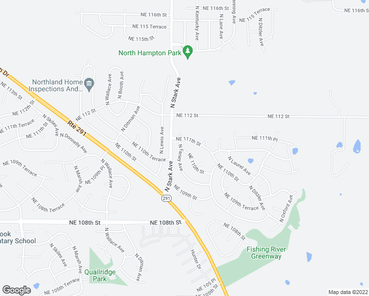 map of restaurants, bars, coffee shops, grocery stores, and more near 11011 North Farley Avenue in Kansas City