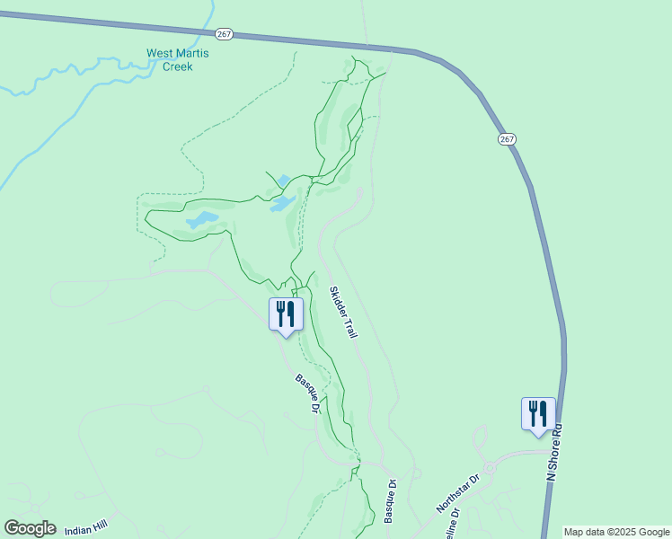 map of restaurants, bars, coffee shops, grocery stores, and more near 362 Skidder Trail in Truckee