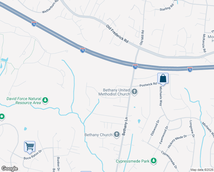 map of restaurants, bars, coffee shops, grocery stores, and more near 10044 Fox Den Court in Ellicott City